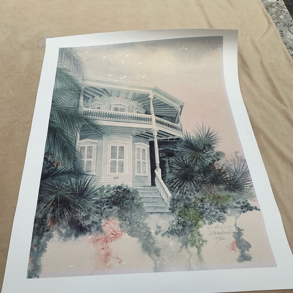 Mary Henderson limited edition lithograph. titled “512 Key West”